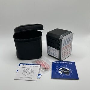 Universal Travel Adapter with Black Case